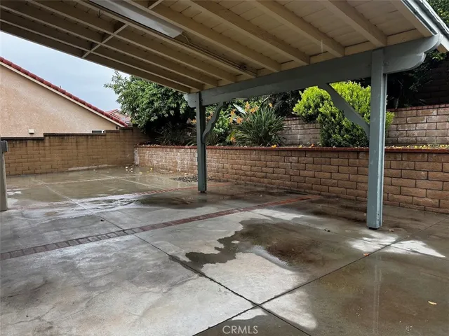 a view of backyard with green space