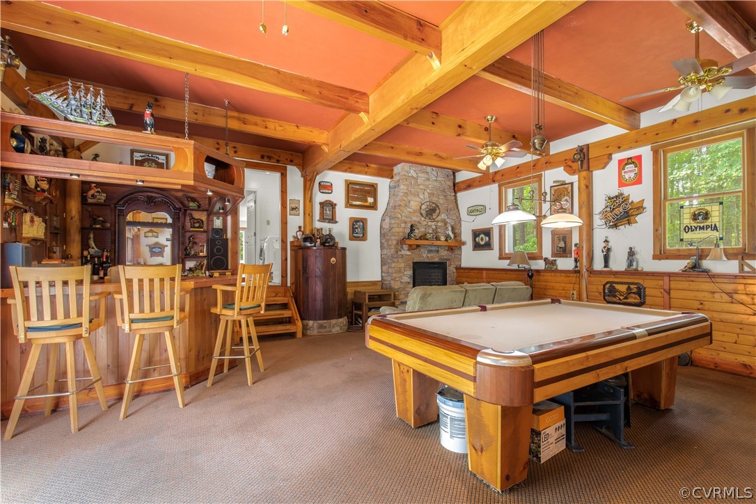 11311 Beach Road Chesterfield, VA 23838 - Photo 17 of 50 Rec Room Space With Built in Bar. All custom woodw