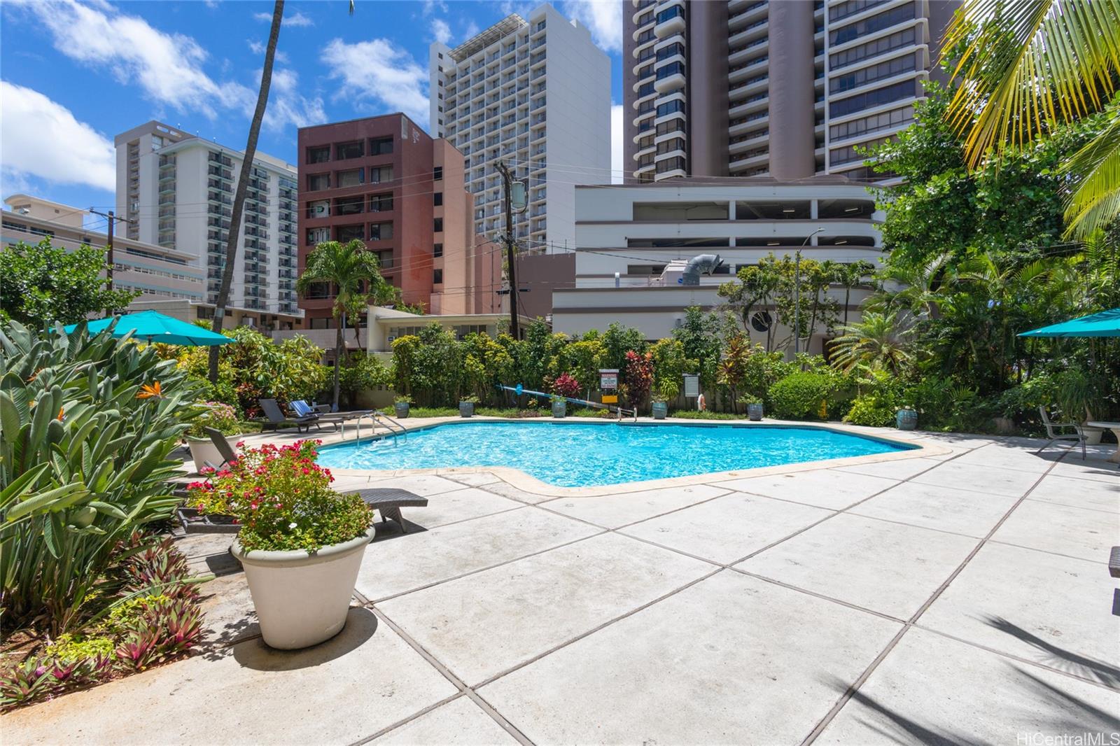 425 Ena Road, Unit 308C Honolulu, HI 96815 - Photo 8 of 10 a view of a garden with potted plants