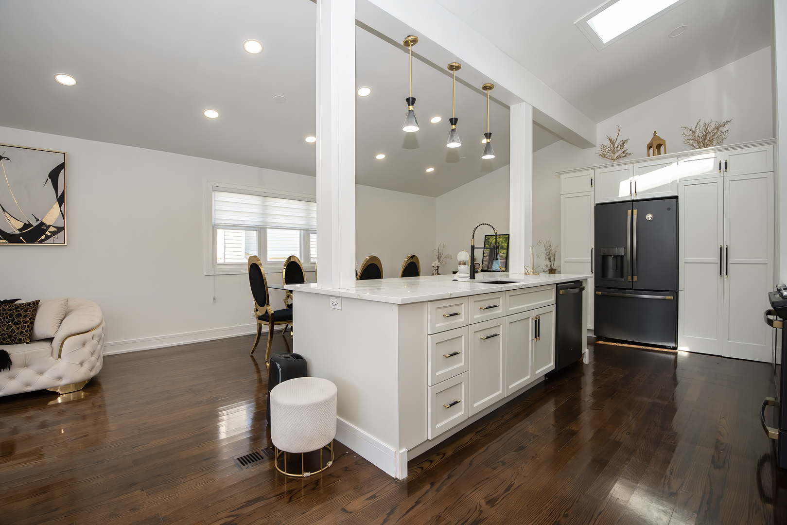 9909 North Huber Lane Niles, IL 60714 - Photo 13 of 36 a kitchen with a sink appliances and wooden floor
