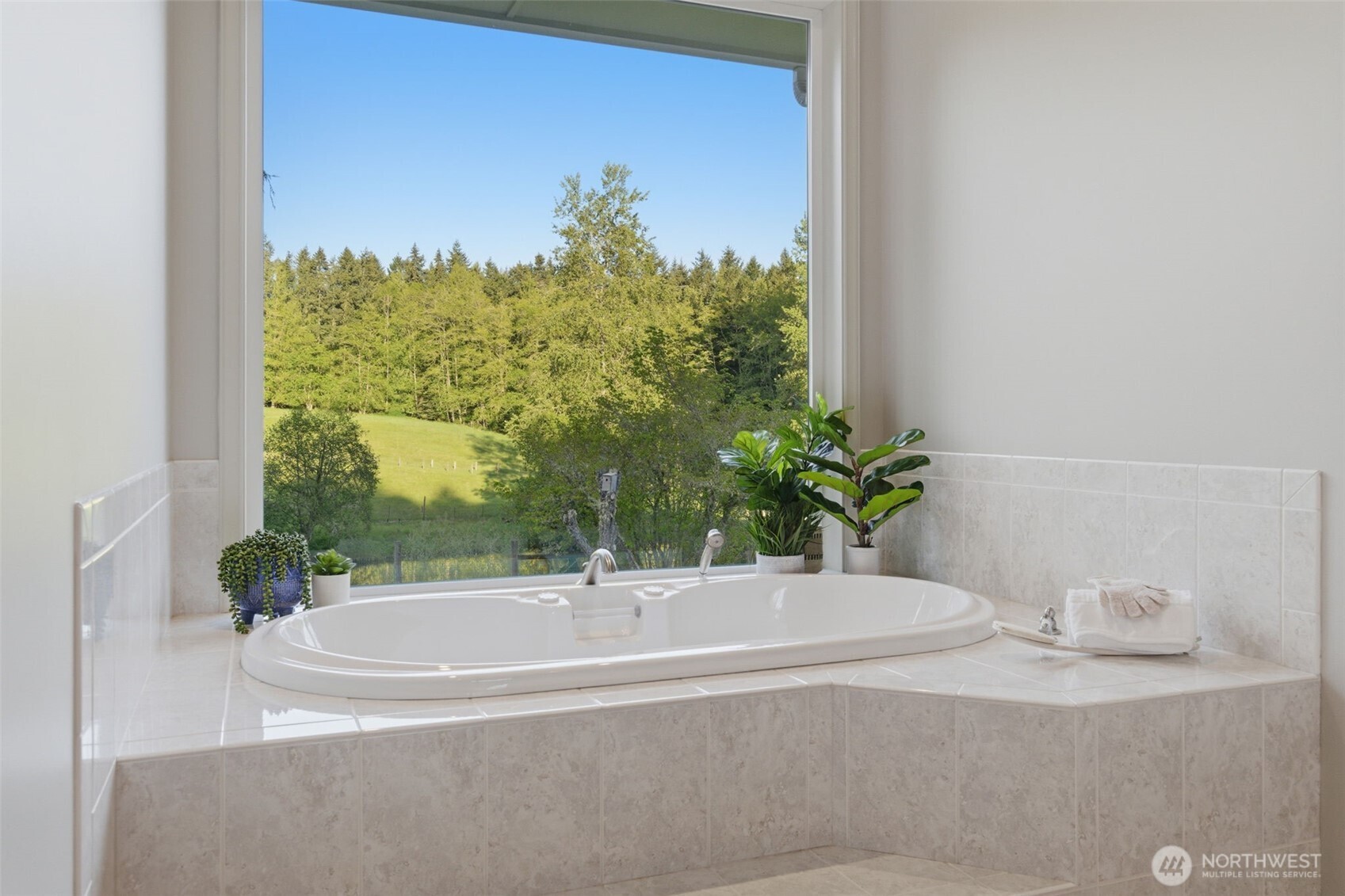 2263 Lost Mountain Road Sequim, WA 98382 - Photo 17 of 40 a bath tub sitting in a bathroom next to a sink