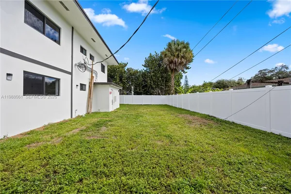 a backyard of a house