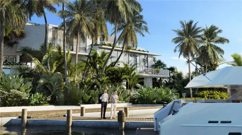 a view of a yard with a table and chairs