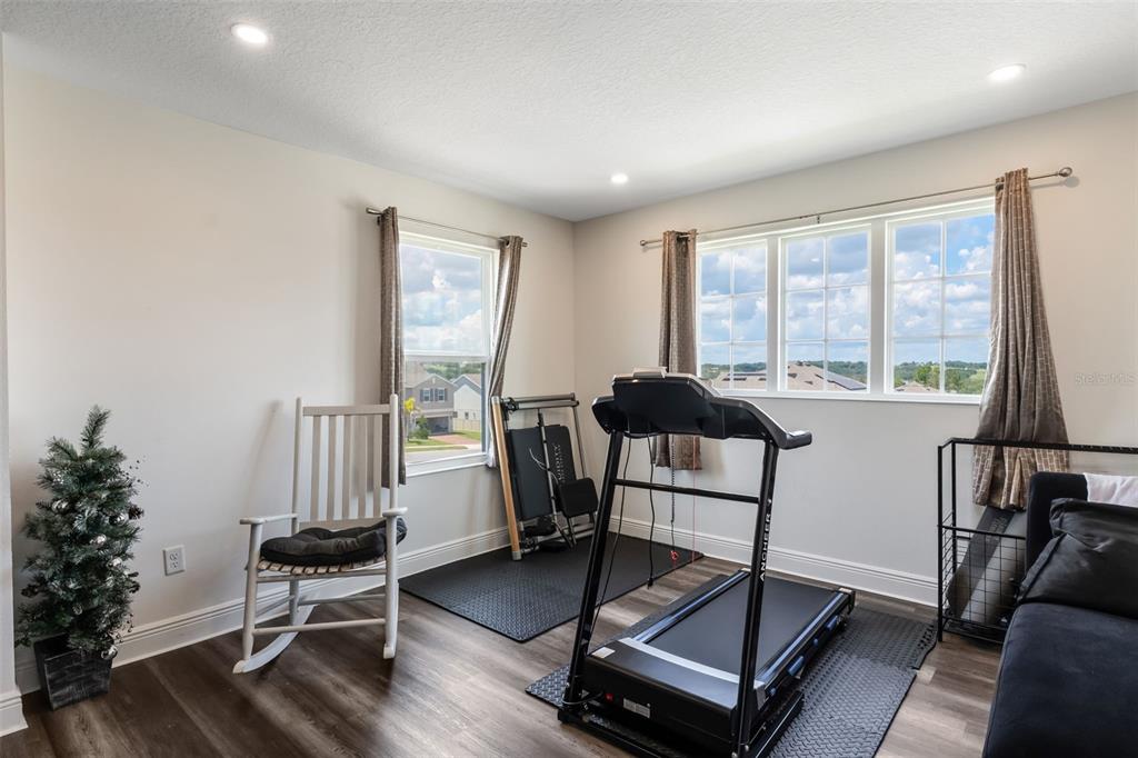 1108 Cavender Creek Road Minneola, FL 34715 - Photo 40 of 54 a workspace with furniture and a potted plant