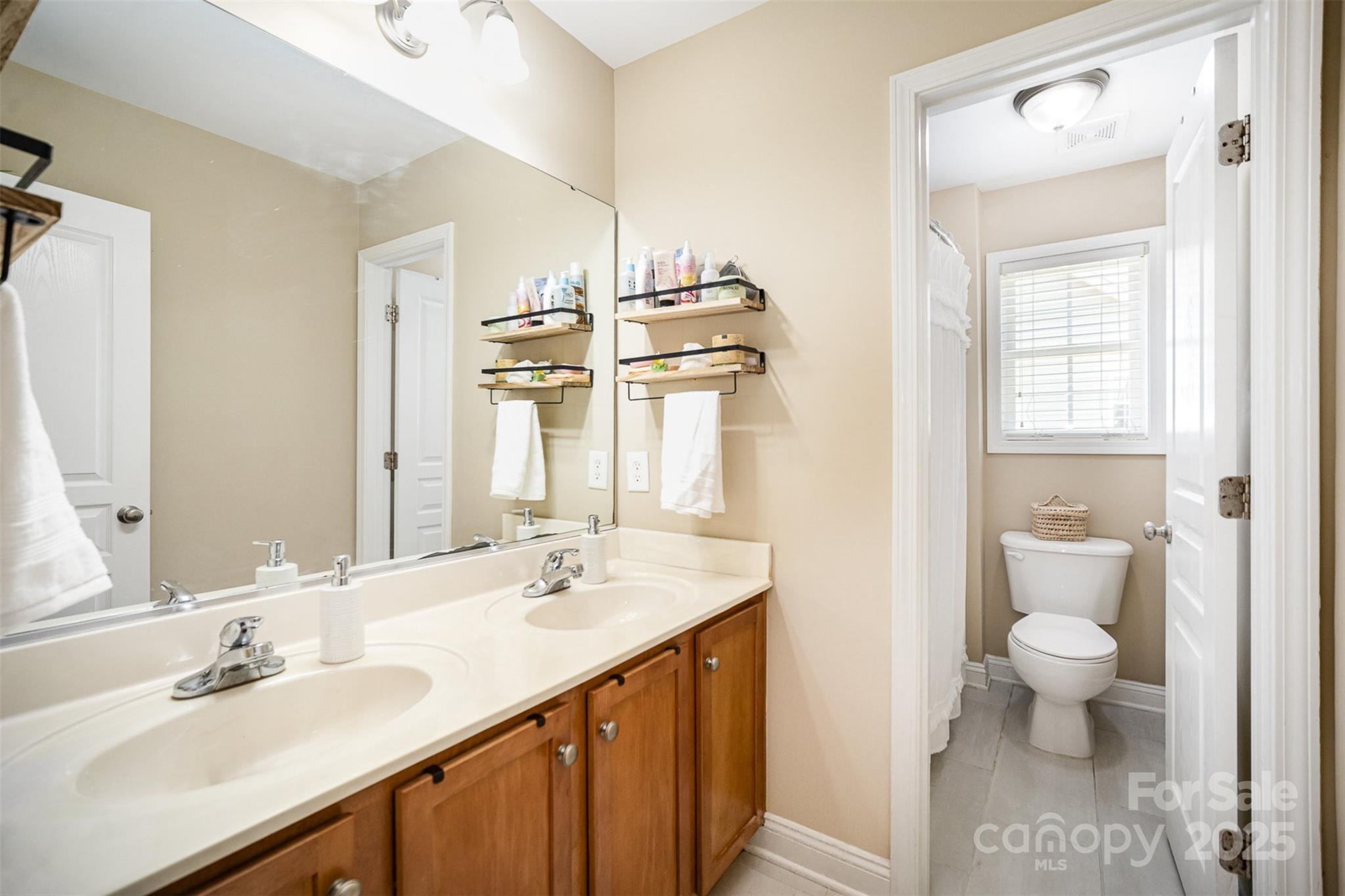 1846 Sam Smith Road Fort Mill, SC 29708 - Photo 20 of 33 a bathroom with a sink a toilet and a mirror