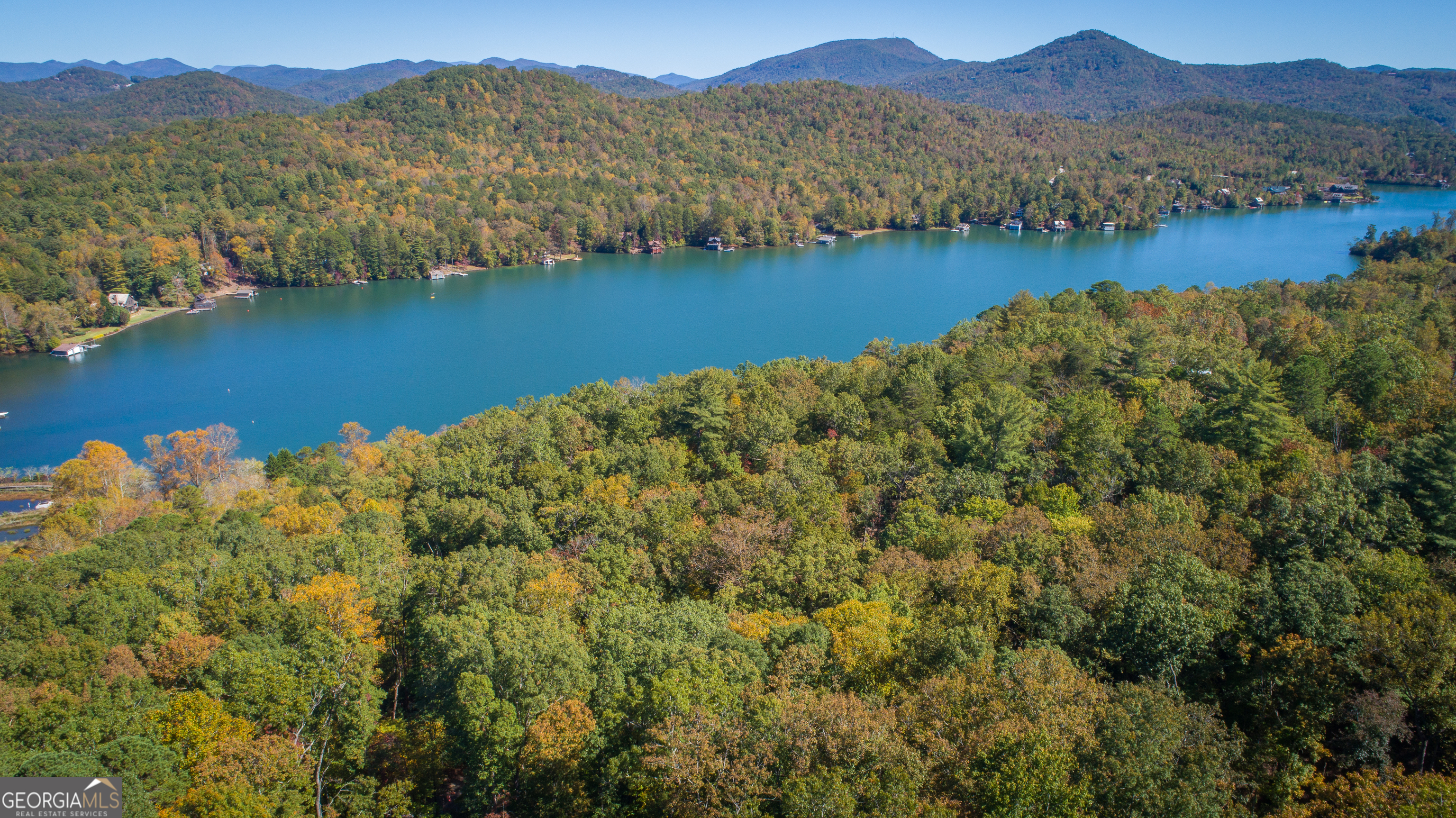 0 Ivy Rdg Way Clarkesville, GA 30523 - Photo 3 of 23 Aerial View of Lake Burton and surrounding Mountains