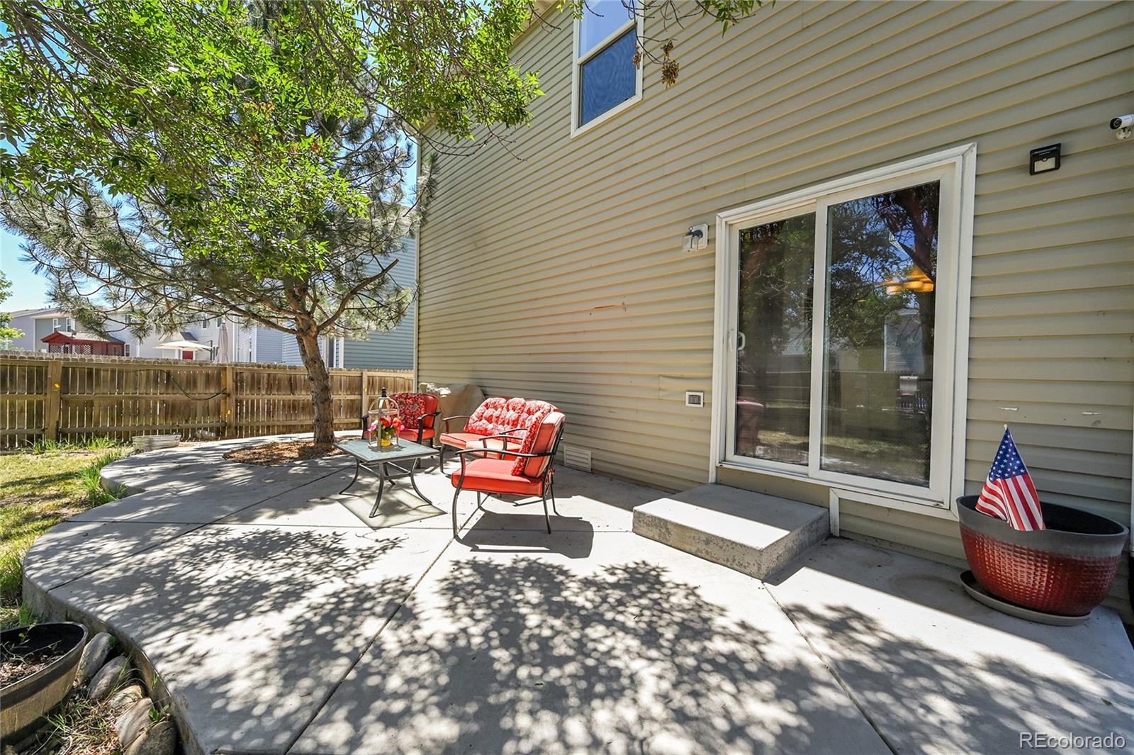 1489 Hummingbird Circle Brighton, CO 80601 - Photo 23 of 46 a view of a backyard with a patio