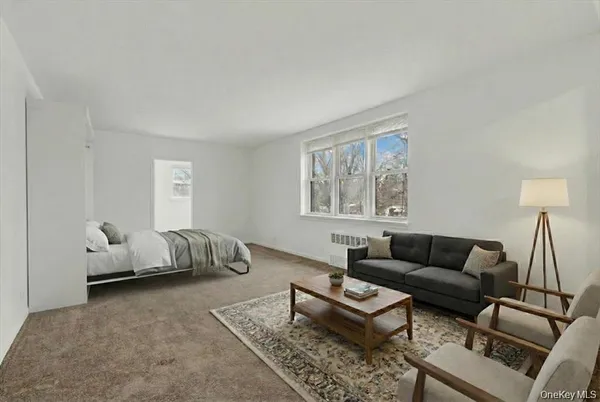 a living room with furniture and a couch