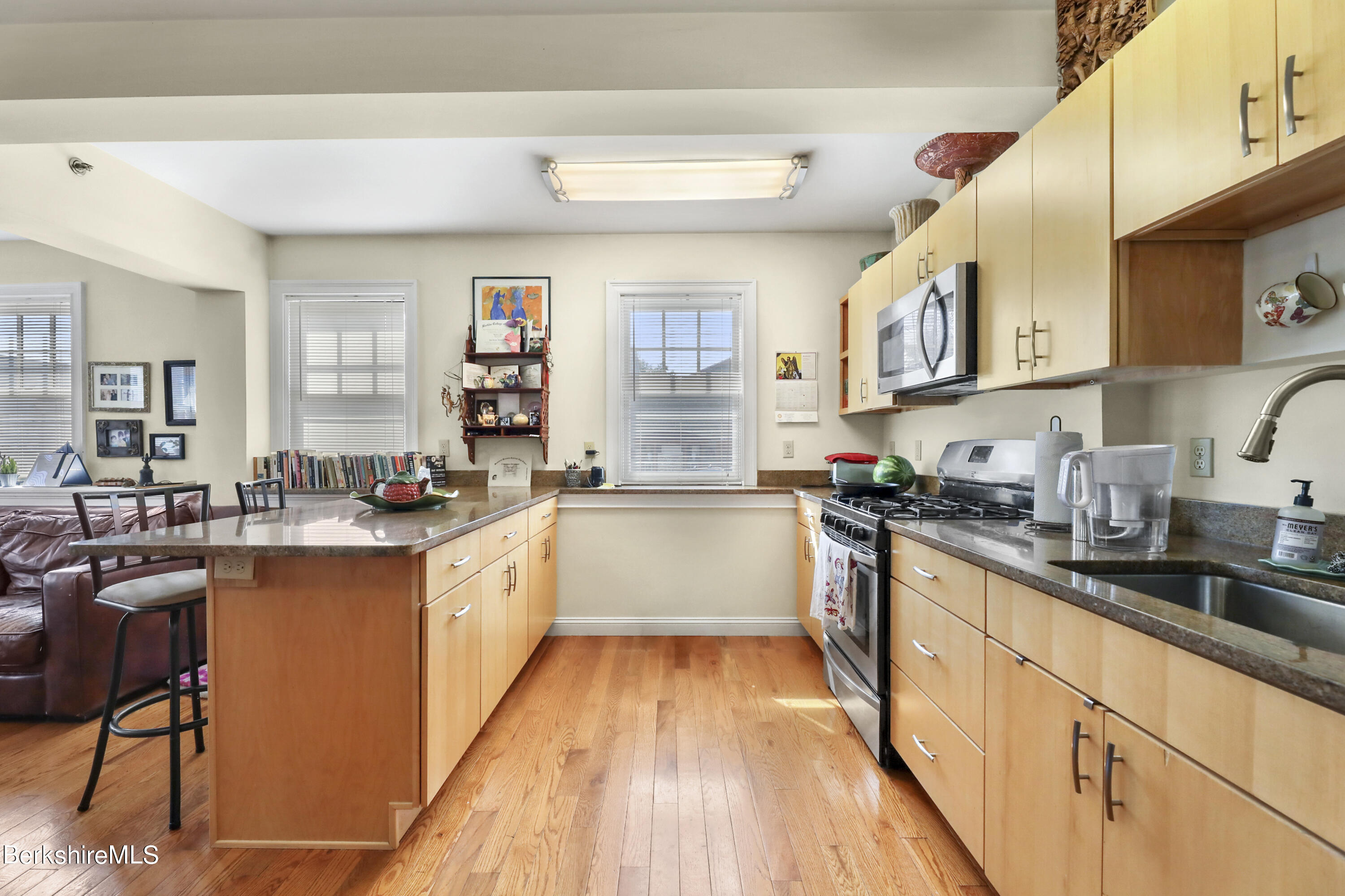29 Main Street West Stockbridge, MA 01266 - Photo 10 of 51 a large kitchen with stainless steel appliances granite countertop a lot of counter space and a sink