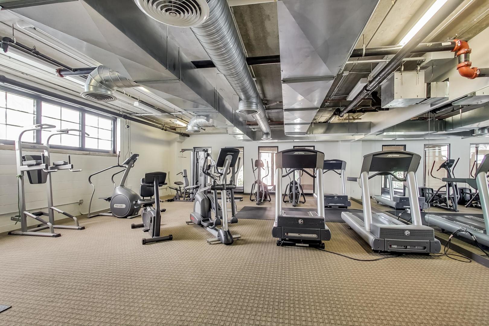 811 West 15th Place, Unit 606 Chicago, IL 60608 - Photo 21 of 22 a view of a room with gym equipment