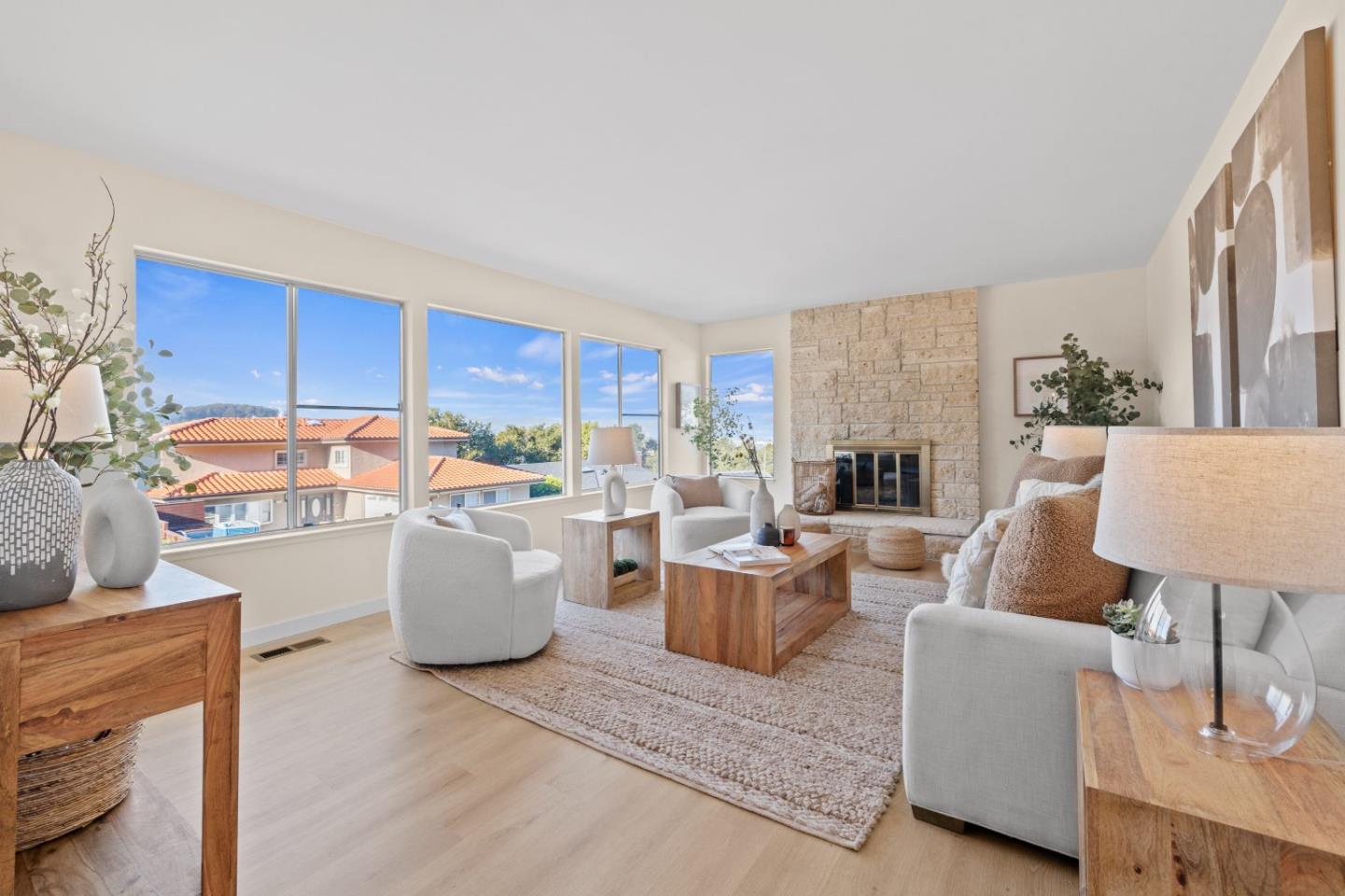 1250 Tuolumne Road Millbrae, CA 94030 - Photo 5 of 56 a living room with furniture and a kitchen area