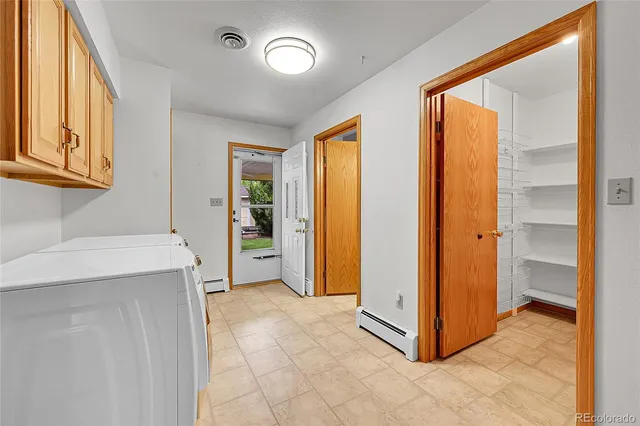 a refrigerator in a kitchen
