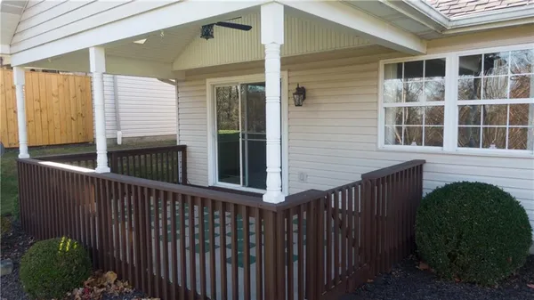 a view of house and garden