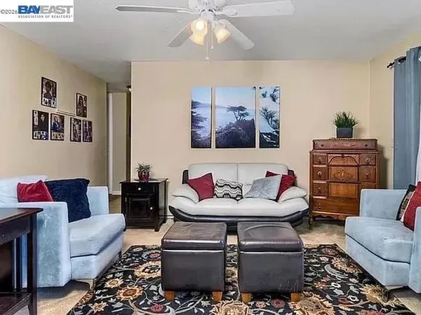 a living room with furniture and a couch