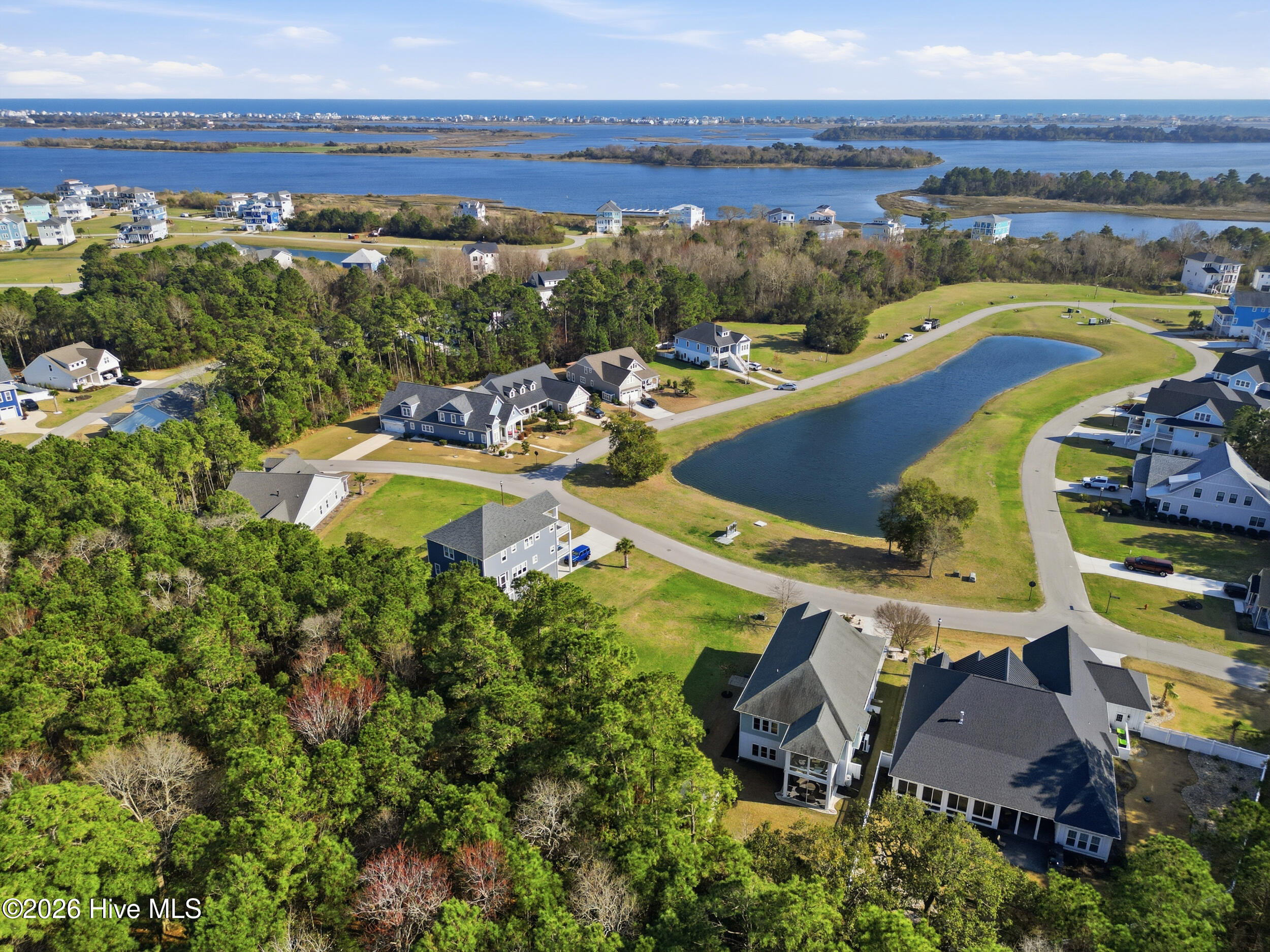 131 Everett Park Trail Holly Ridge, NC 28445 - Photo 90 of 111 92_back aerial intracoastal