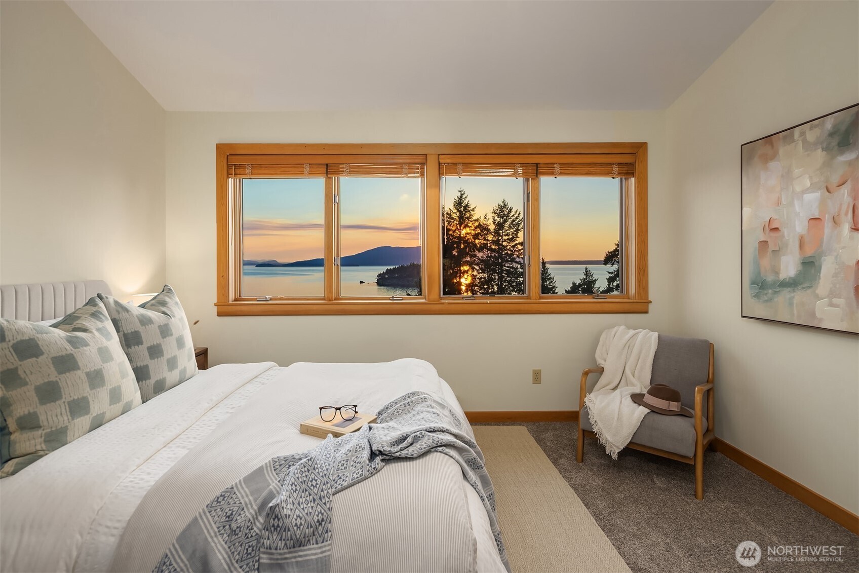1002 Chuckanut Drive Bellingham, WA 98229 - Photo 20 of 40 a bedroom with furniture and a large window