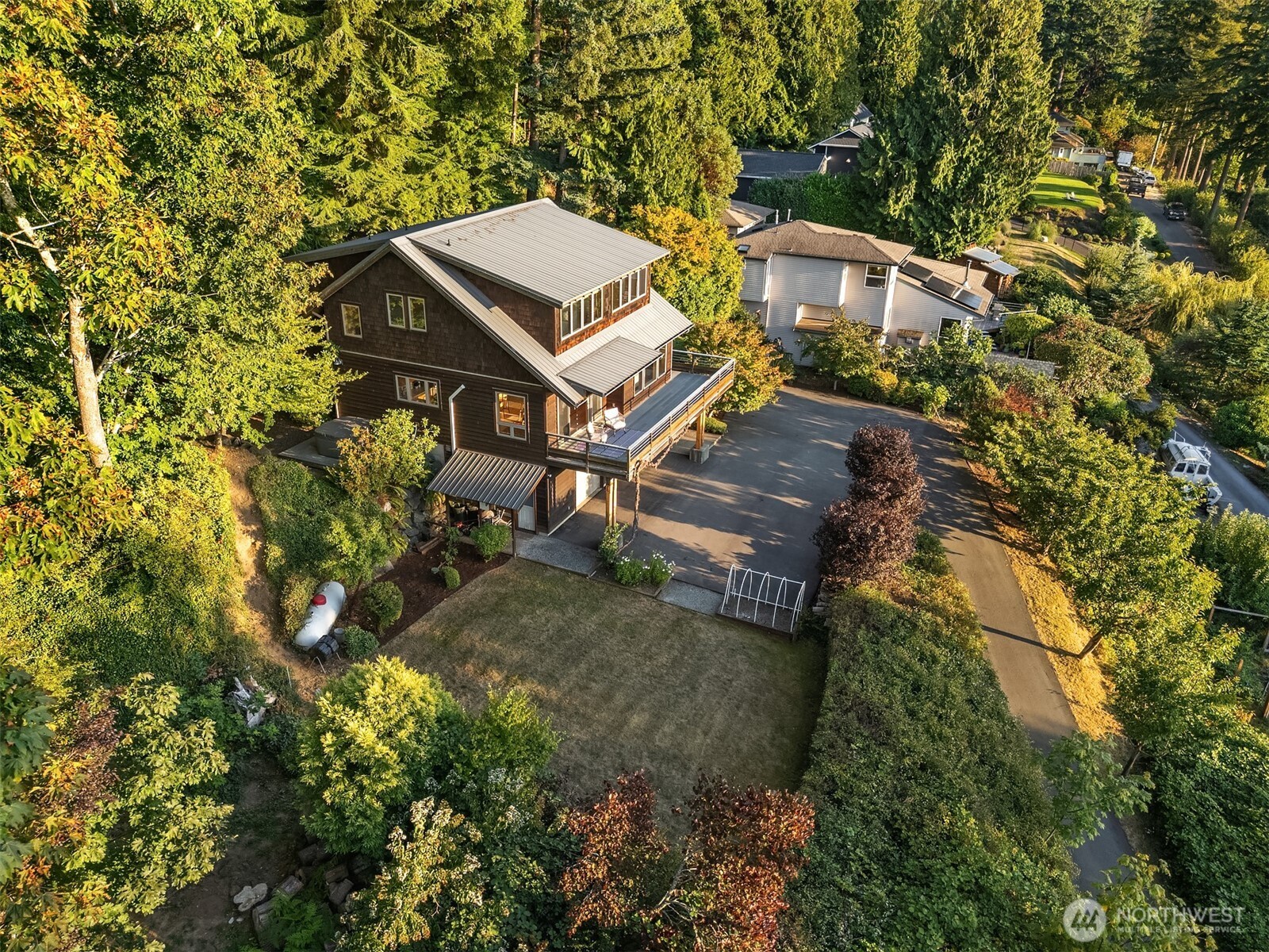 1002 Chuckanut Drive Bellingham, WA 98229 - Photo 36 of 40 an aerial view of a house with a yard