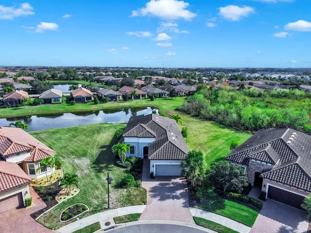 an aerial view of multiple house