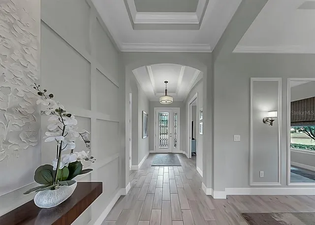 a view of a livingroom with furniture and a livingroom