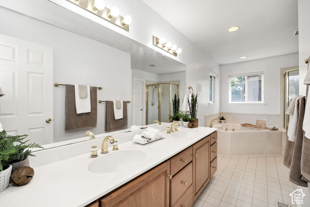 1143 East Mountain Road Logan, UT 84321 - Photo 13 of 64 Dual vanity with brass fixtures and ample counter space