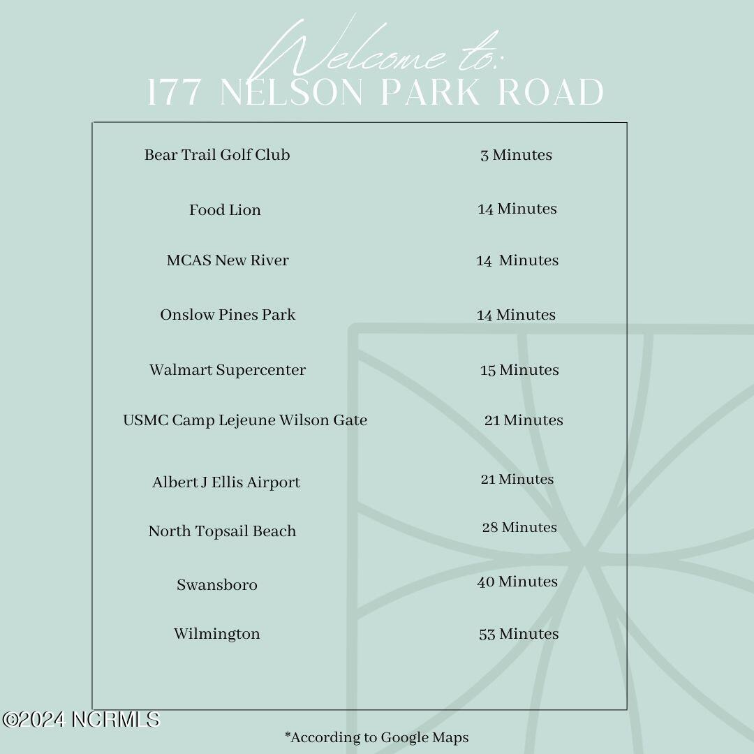 177 Nelson Park Road Maple Hill, NC 28454 - Photo 24 of 25 Copy of Copy of Drive Time - SNEADS FERR