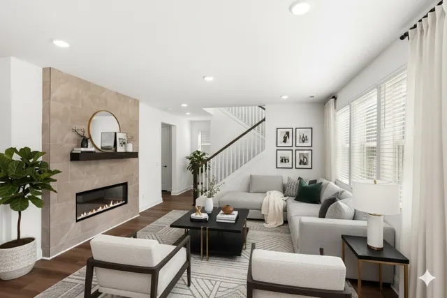 a large kitchen with kitchen island a sink dishwasher a dining table and chairs with wooden floor