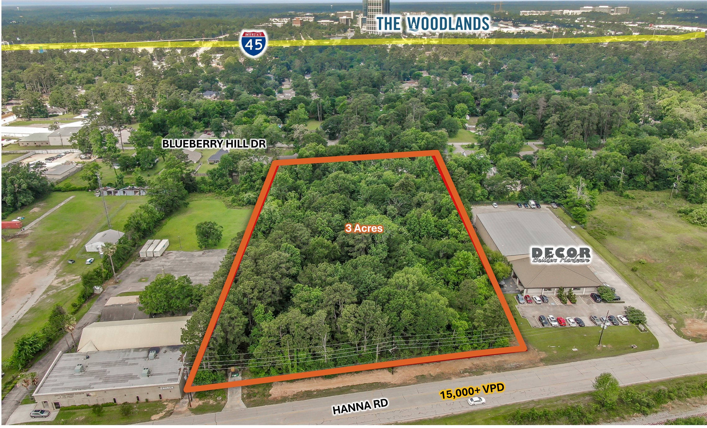 27131 Hanna Road Conroe, TX 77385 - Photo 1 of 6 3 Acres 27131 Hanna