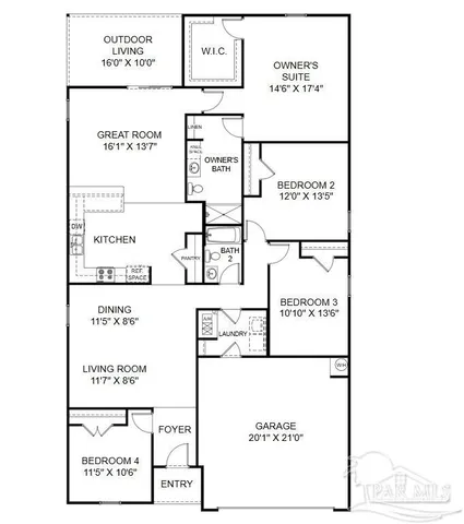 $345,990 | 3585 Bay Magnolia Way, Pace, FL 32571