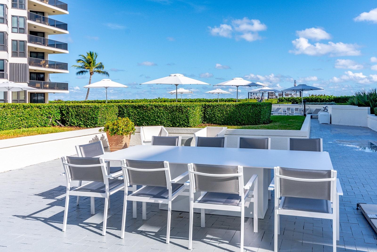 3120 South Ocean Boulevard, Unit 3202 Palm Beach, FL 33480 - Photo 32 of 46 TABLE AT BBQ AREA