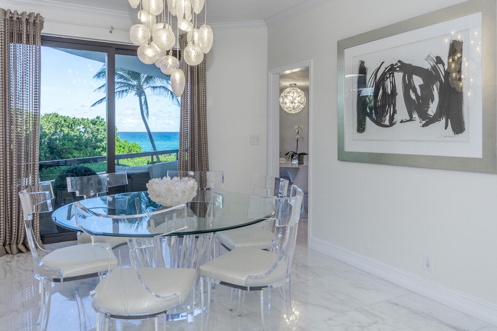 3120 South Ocean Boulevard, Unit 3202 Palm Beach, FL 33480 - Photo 9 of 46 DINING ROOM OCEAN VIEW