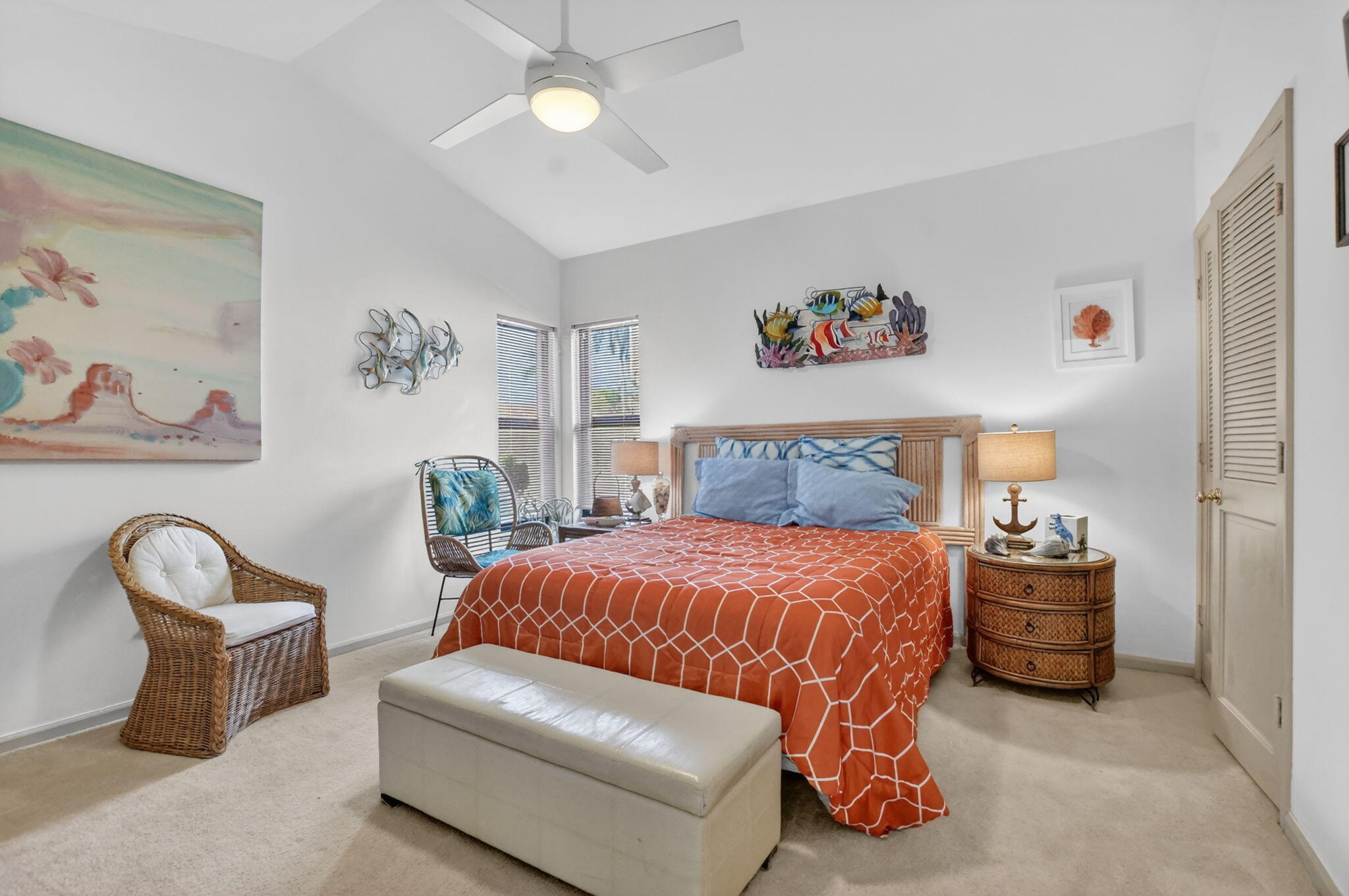 22519 Esplanada Circle, Unit W Boca Raton, FL 33433 - Photo 43 of 57 a bedroom with a bed and a chandelier