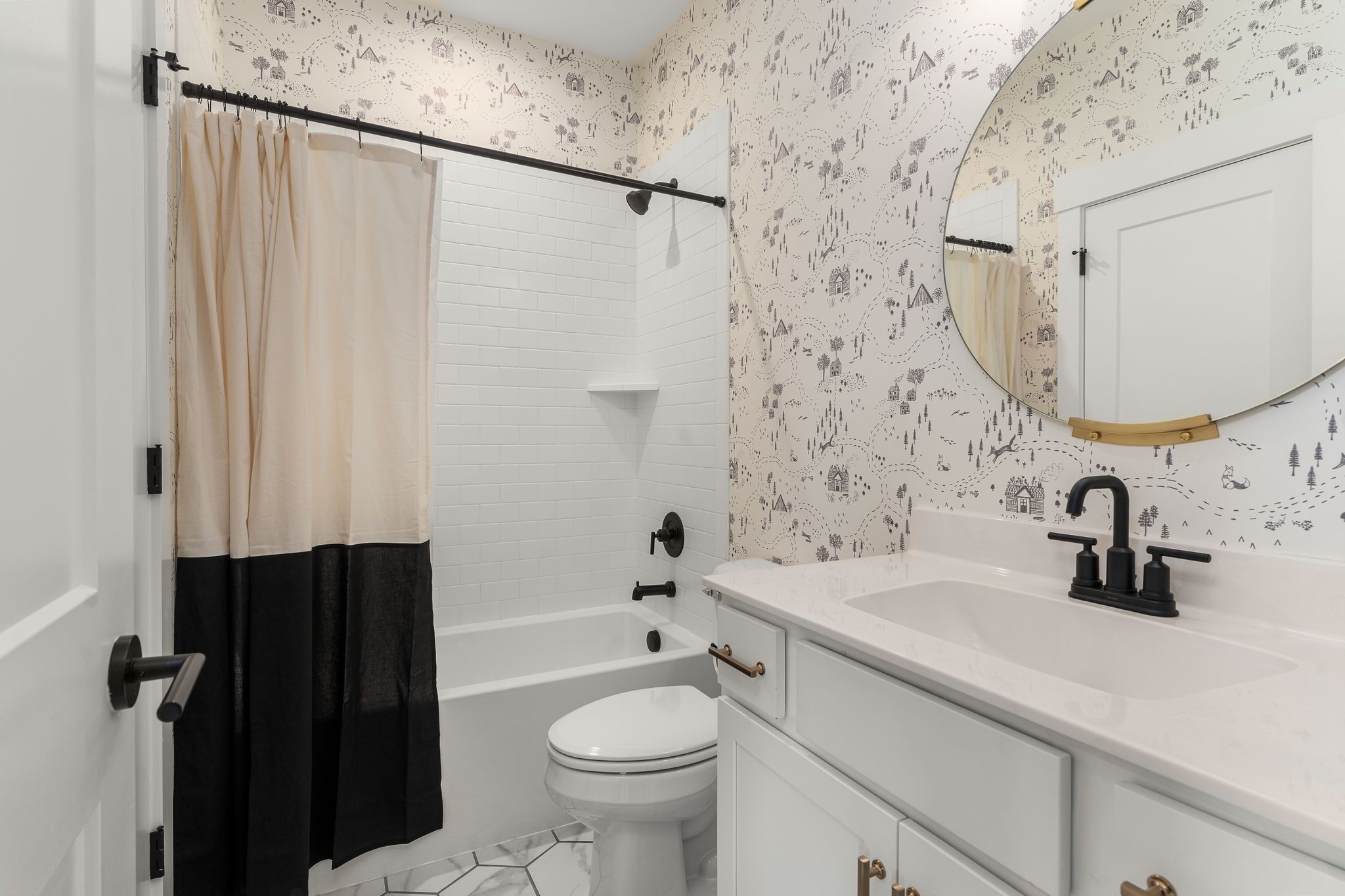 454 Cardel Lane Franklin, TN 37064 - Photo 33 of 53 a bathroom with a sink a toilet and shower curtain