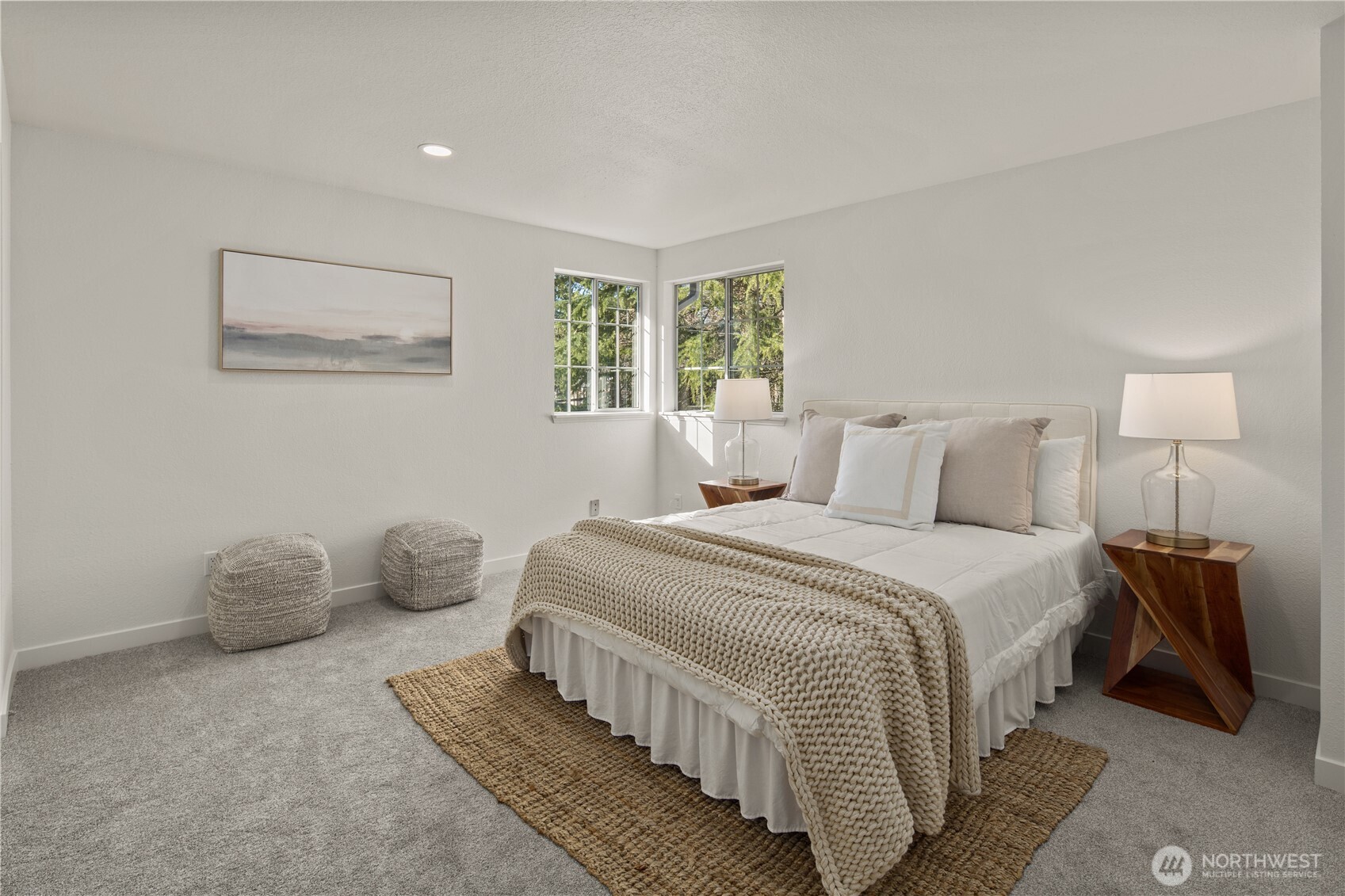 18307 130th Avenue Southeast Renton, WA 98058 - Photo 27 of 36 a bedroom with bed and a night stand