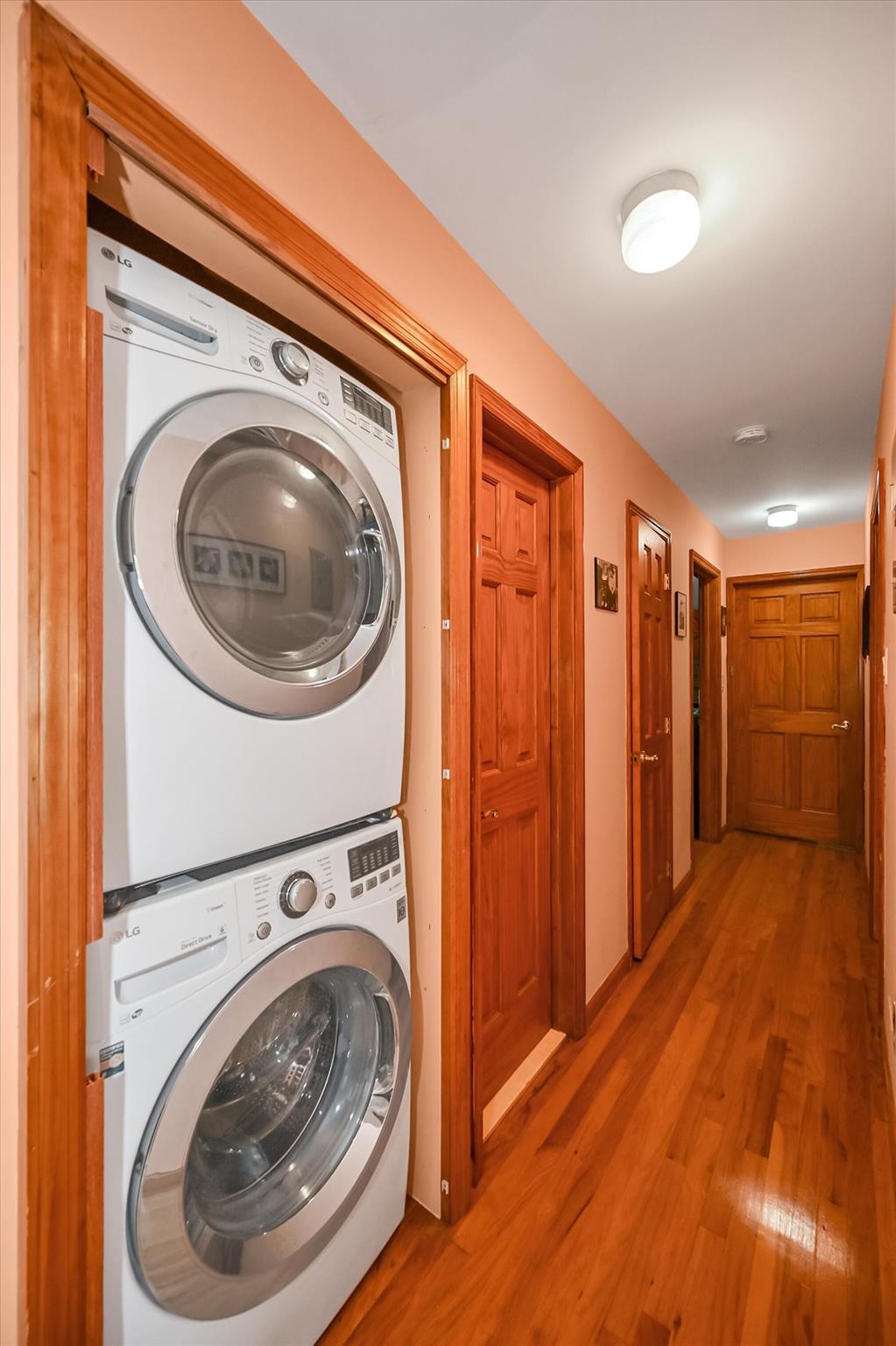 45-39 192nd Street Queens, NY 11358 - Photo 11 of 23 a view of a hallway with washer and dryer