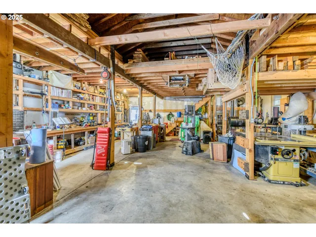a view of a bike storage and utility room