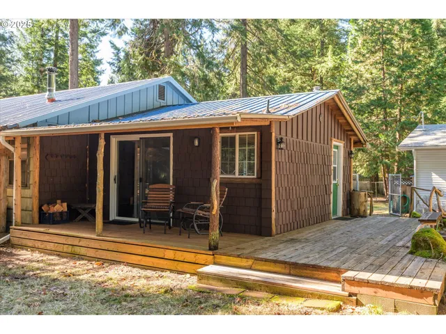 a view of a house with a patio