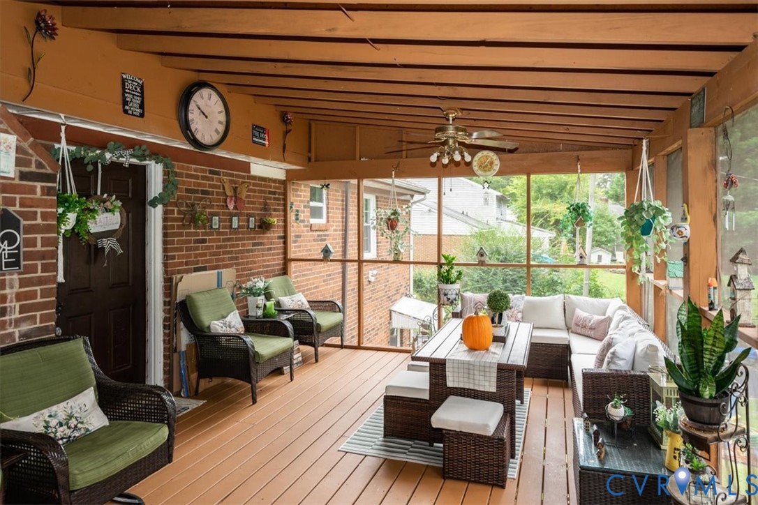 5510 Alberta Road Chesterfield, VA 23832 - Photo 22 of 29 Screened porch with wood-finish flooring, exposed