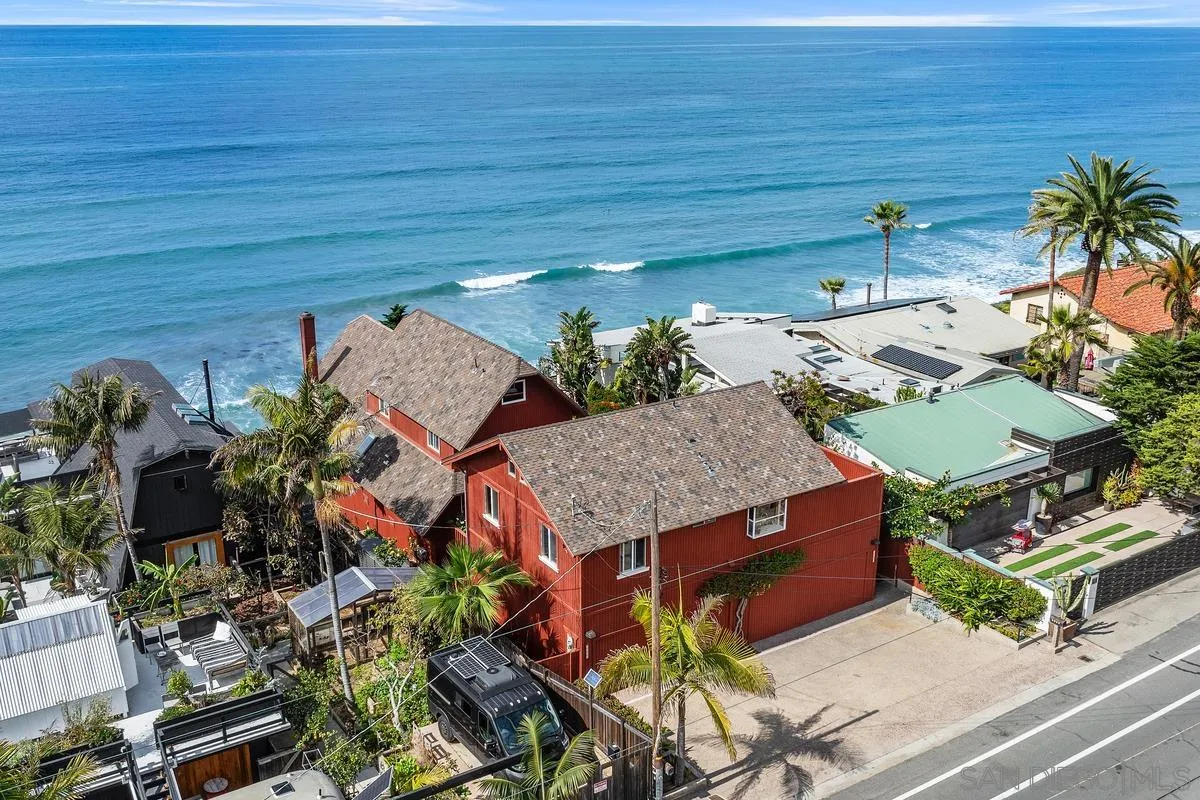1366 Neptune Avenue Encinitas, CA 92024 - Photo 41 of 48 an aerial view of a house with a garden