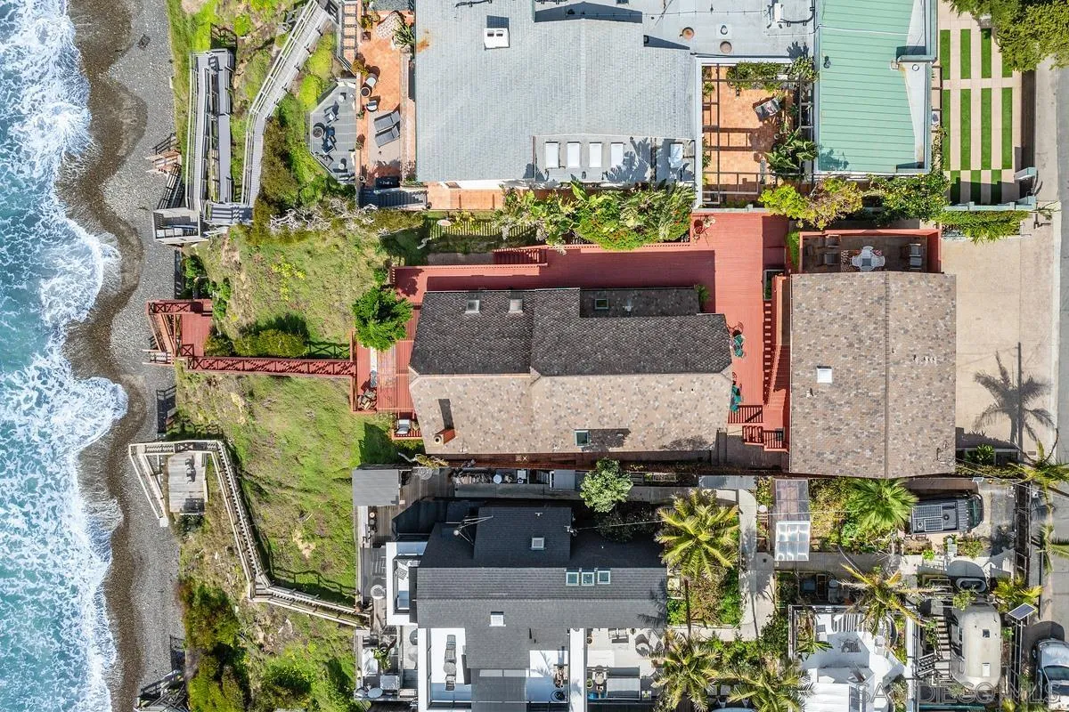 1366 Neptune Avenue Encinitas, CA 92024 - Photo 42 of 48 an aerial view of a house with a garden