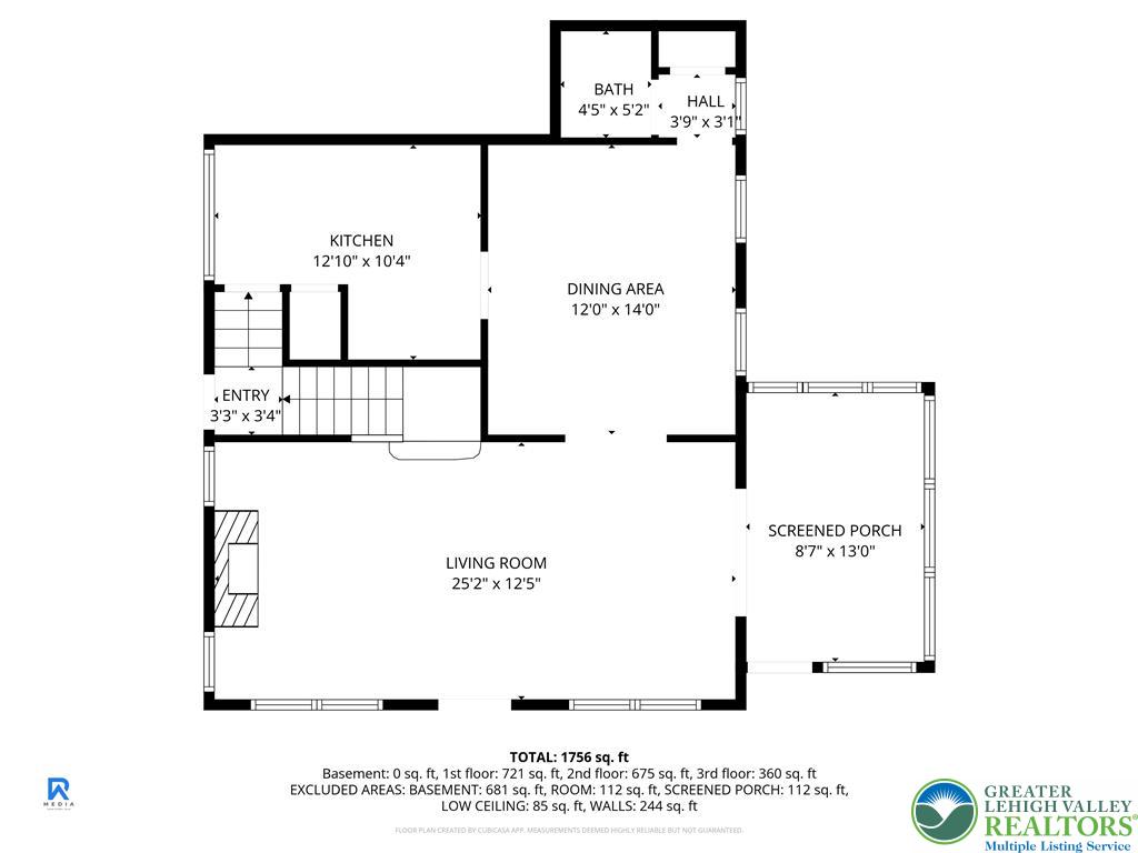 118 South 3rd Street Bangor, PA 18013 - Photo 31 of 33 This detailed floor plan illustrates the thoughtful layout and flow of the home's living spaces.