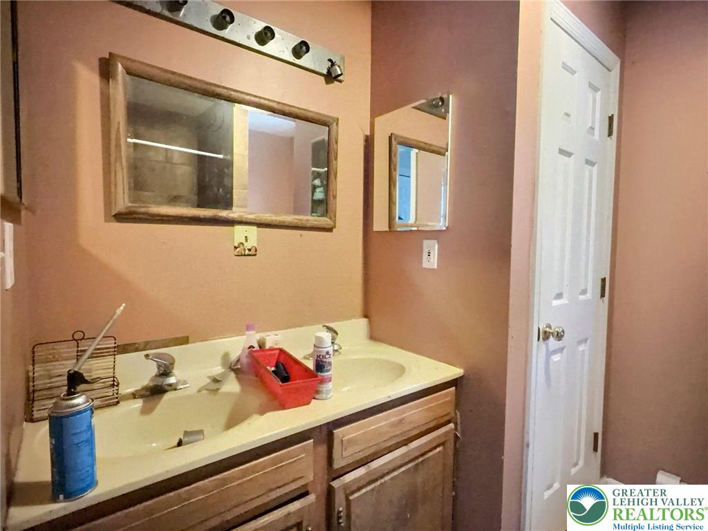 375 Marcel Drive Dingmans Ferry, PA 18328 - Photo 20 of 37 a bathroom with a sink and a mirror