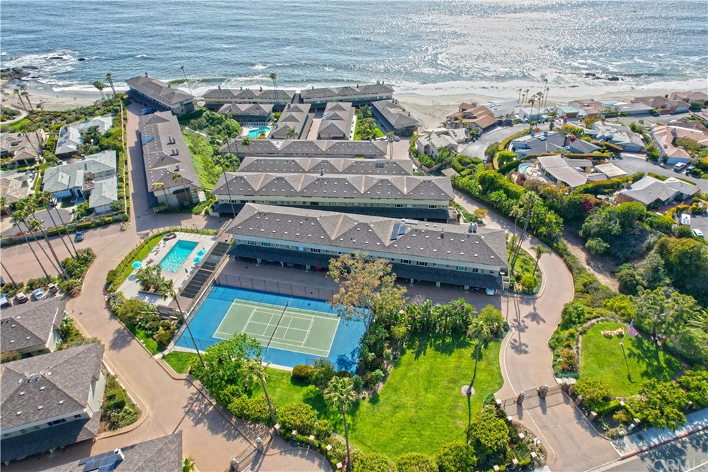106 Blue Lagoon Laguna Beach, CA 92651 - Photo 32 of 46 an aerial view of a house with a swimming pool