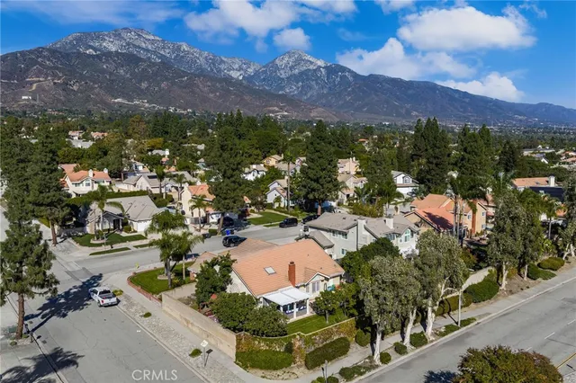 a view of city and mountain