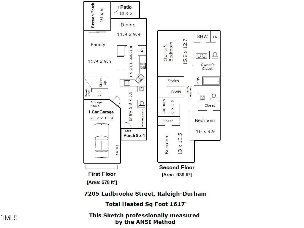 7205 Ladbrooke Street Raleigh, NC 27617 - Photo 28 of 28 Floor Plan