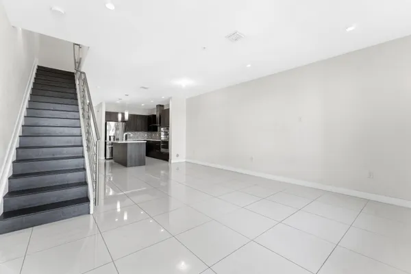 a view of kitchen and entryway