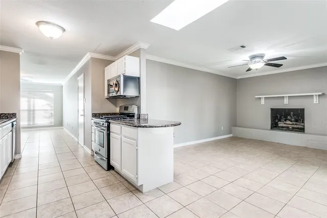 a view of a yard with tree s