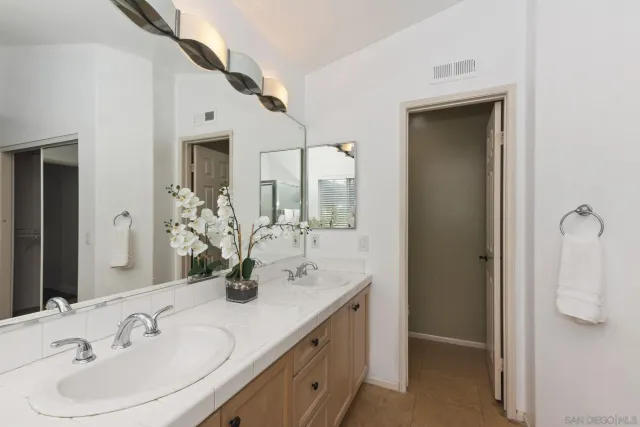 a view of a yard with palm trees