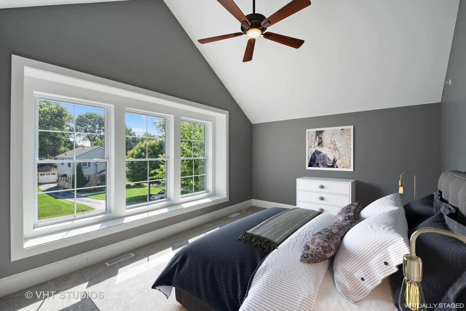 748 Prairie Avenue Barrington, IL 60010 - Photo 19 of 27 a bedroom with a bed and a large window