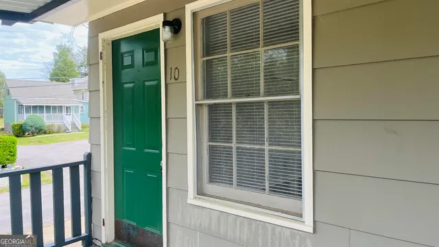 a view of balcony and door