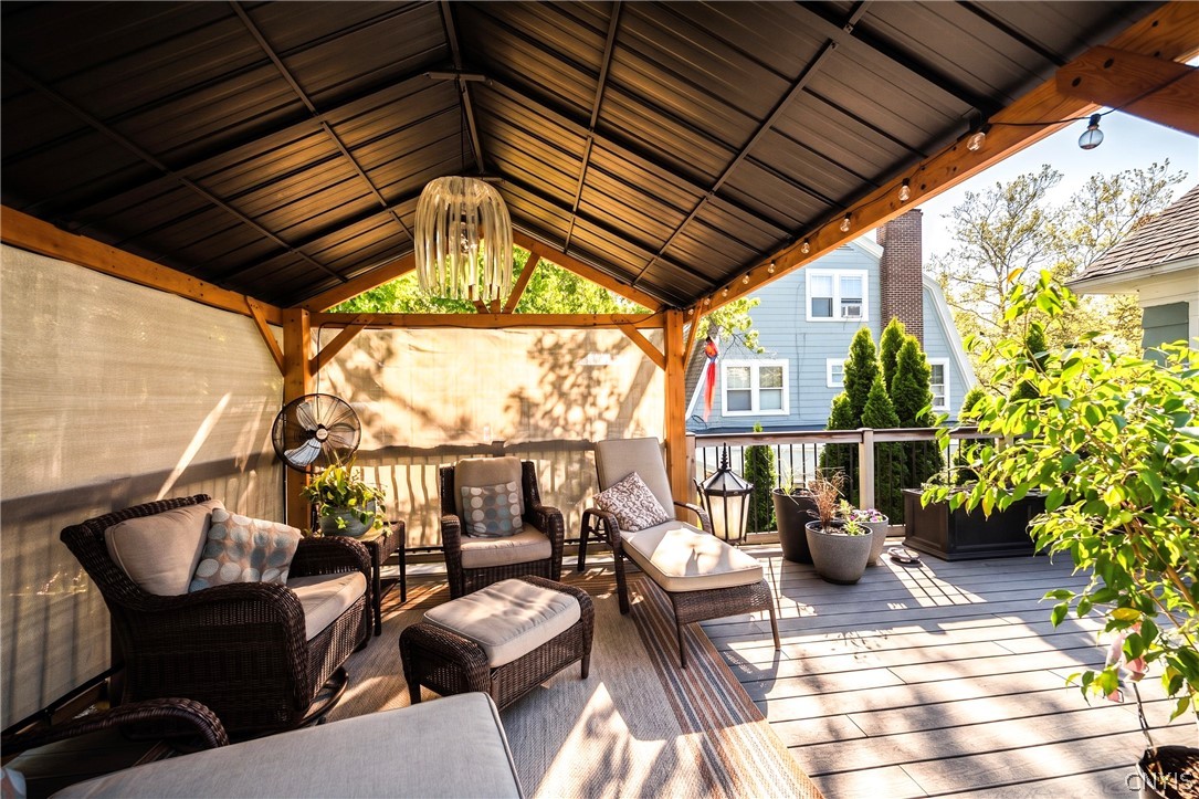 111 Circle Road Syracuse, NY 13210 - Photo 28 of 43 Upper deck with gazebo